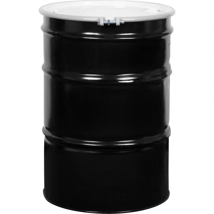 Product Image for 55 Gallon Open Top Metal Barrel with Lid and Bolt Ring sku:met-104