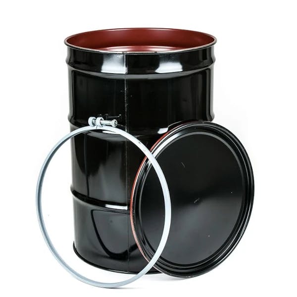 Product Image for 55 Gallon Metal Barrel with DOT Bolt Ring sku:met-107