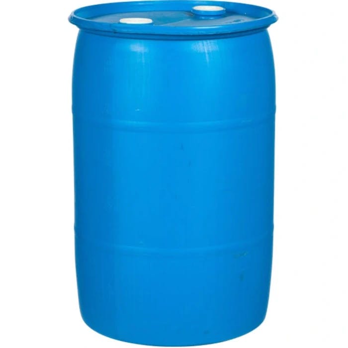 Product Image for  55 Gallon Blue Poly Solid Top Barrel with Caps - Washed sku:pol-204